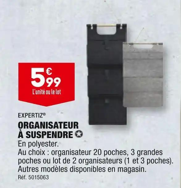 EXPERTIZ ORGANISATEUR À SUSPENDRE