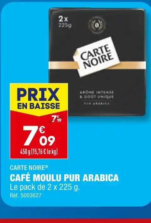 CARTE NOIRE CAFÉ MOULU PUR ARABICA