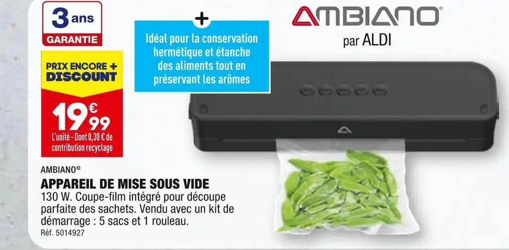 AMBIANO APPAREIL DE MISE SOUS VIDE