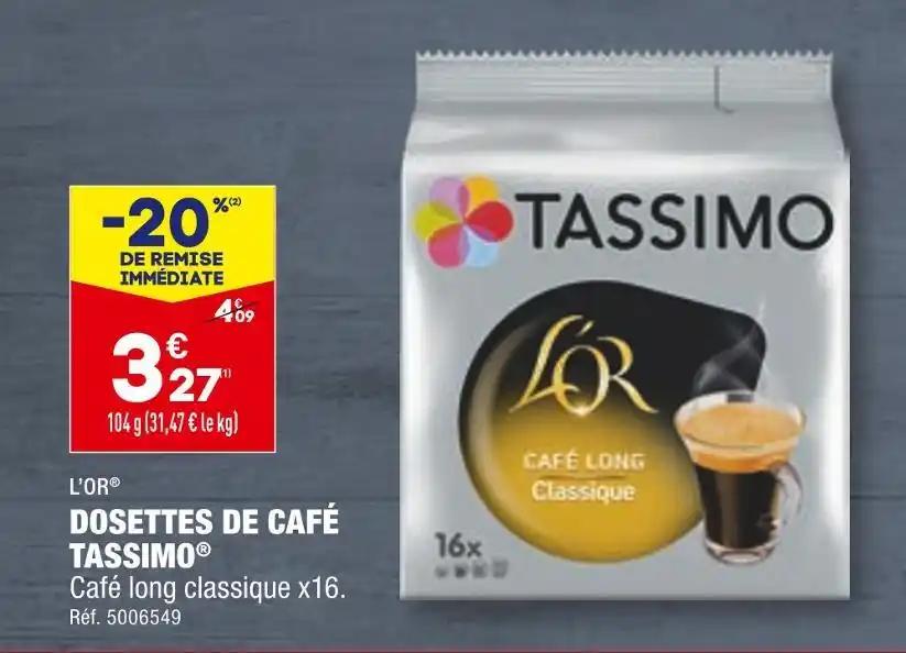 L’OR DOSETTES DE CAFÉ TASSIMO