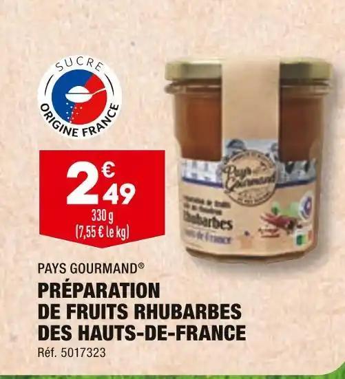 PAYS GOURMAND PRÉPARATION DE FRUITS RHUBARBES DES HAUTS-DE-FRANCE
