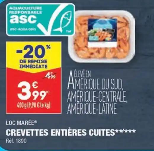 LOC MARÉE CREVETTES ENTIÈRES CUITES