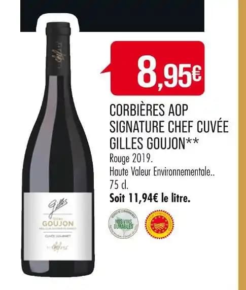 GOUJON CORBIÈRES AOP SIGNATURE CHEF CUVÉE GILLES