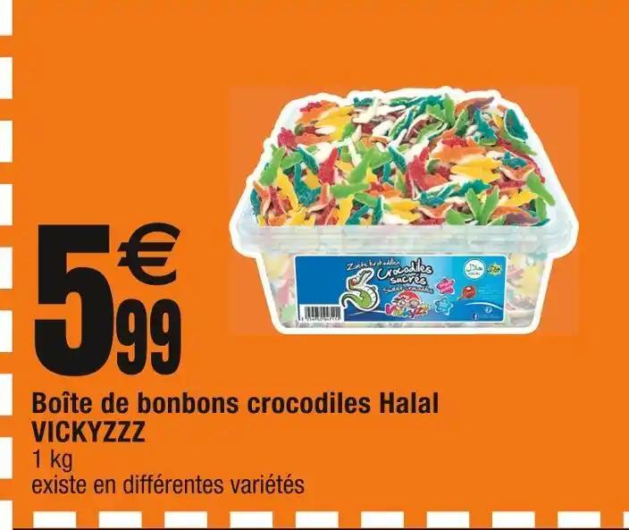 VICKYZZZ Boîte de bonbons crocodiles Halal