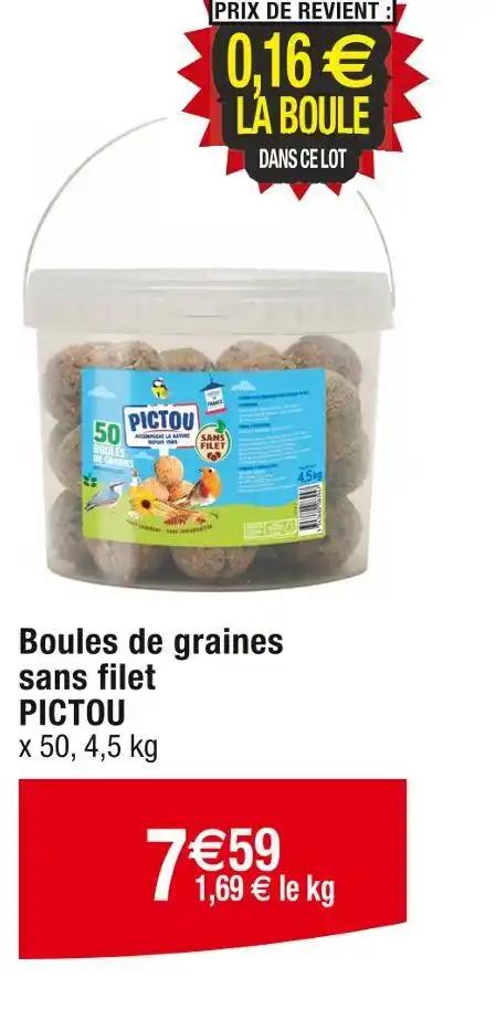 PICTOU Boules de graines sans filet