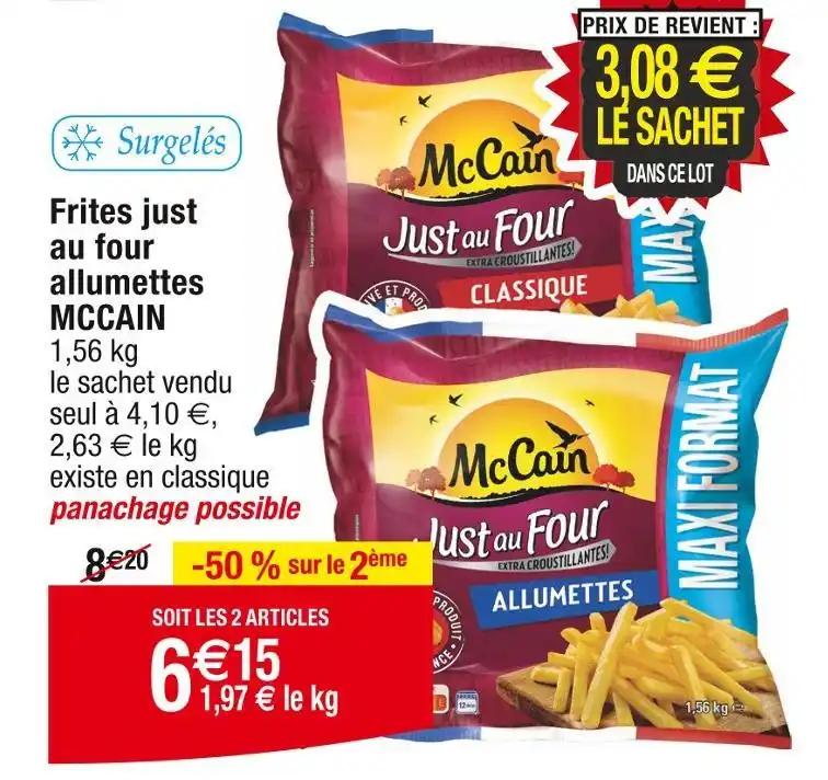 MCCAIN Frites just au four allumettes