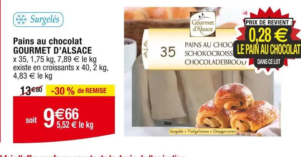 GOURMET D’ALSACE Pains au chocolat