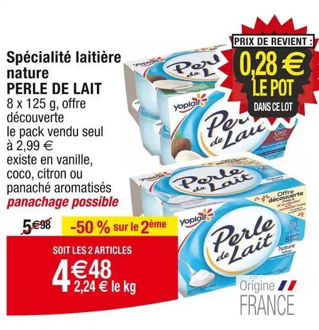 PERLE DE LAIT Spécialité laitière nature
