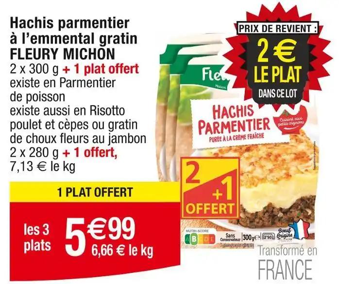 FLEURY MICHON Hachis parmentier à l’emmental gratin