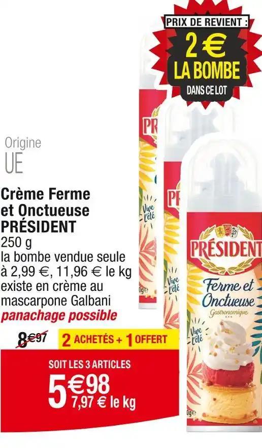 PRÉSIDENT Crème Ferme et Onctueuse