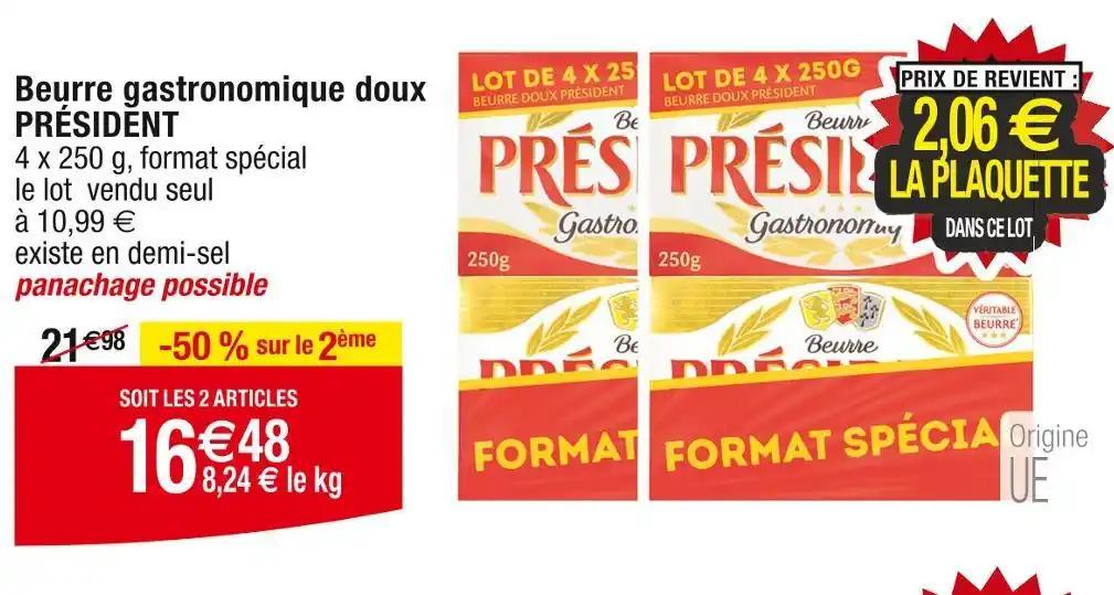 PRÉSIDENT Beurre gastronomique doux