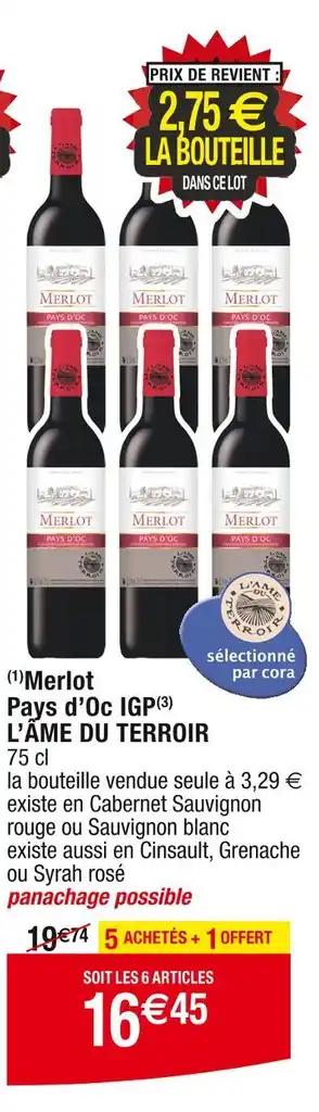 L’ÂME DU TERROIR Merlot Pays d’Oc IGP