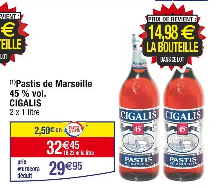 CIGALIS Pastis de Marseille 45 % vol