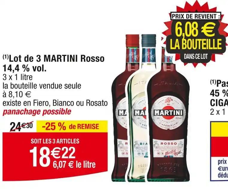 MARTINI Lot de 3 Rosso 14,4 % vol
