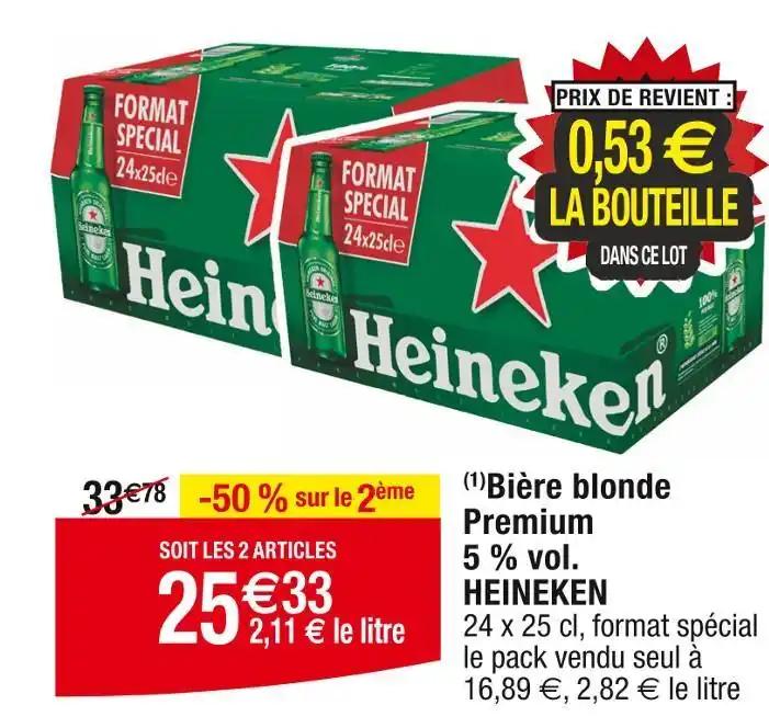 HEINEKEN Bière blonde Premium 5 % vol