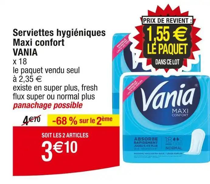 VANIA Serviettes hygiéniques Maxi confort