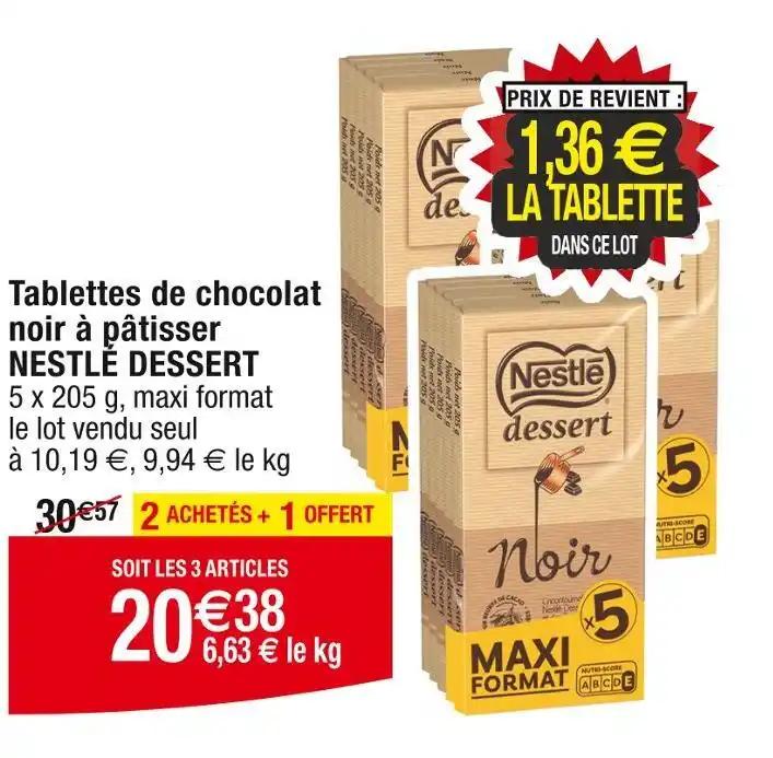 NESTLÉ DESSERT Tablettes de chocolat noir à pâtisser