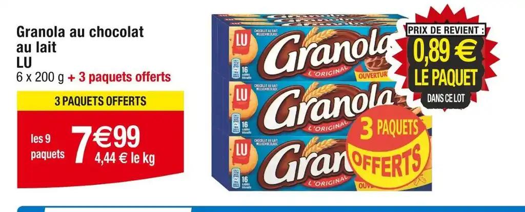 LU Granola au chocolat au lait