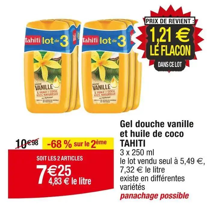 TAHITI Gel douche vanille et huile de coco