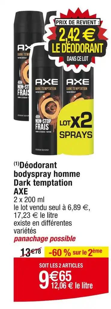 AXE Déodorant bodyspray homme Dark temptation