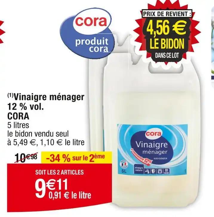 CORA (1)Vinaigre ménager 12 % vol