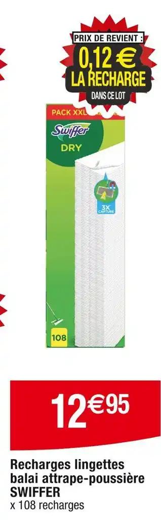 SWIFFER Recharges lingettes balai attrape-poussière