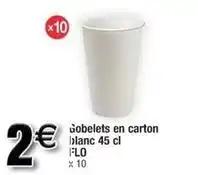 Flo - gobelets en carton blanc 45 cl