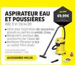 Wd - aspirateur eau et poussières
