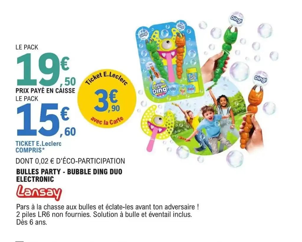 BULLES PARTY - BUBBLE DING DUO ELECTRONIC