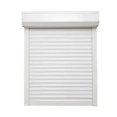 Volet roulant manuel alu sangle Protecta blanc 150 x h.155 cm