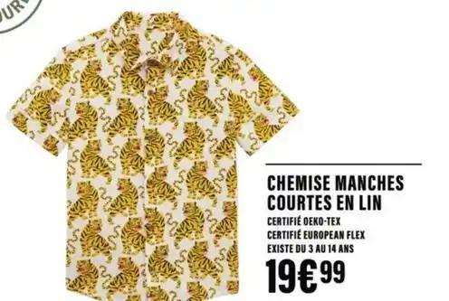 Chemise manches courtes en lin
