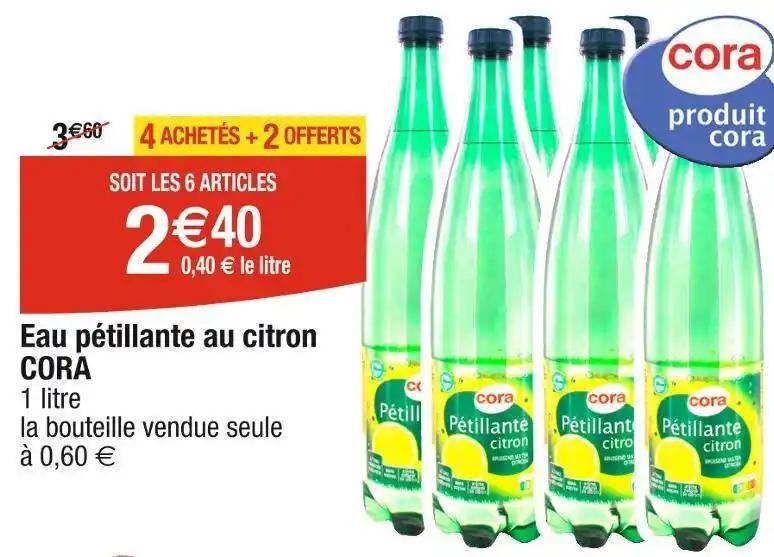 CORA Eau pétillante au citron