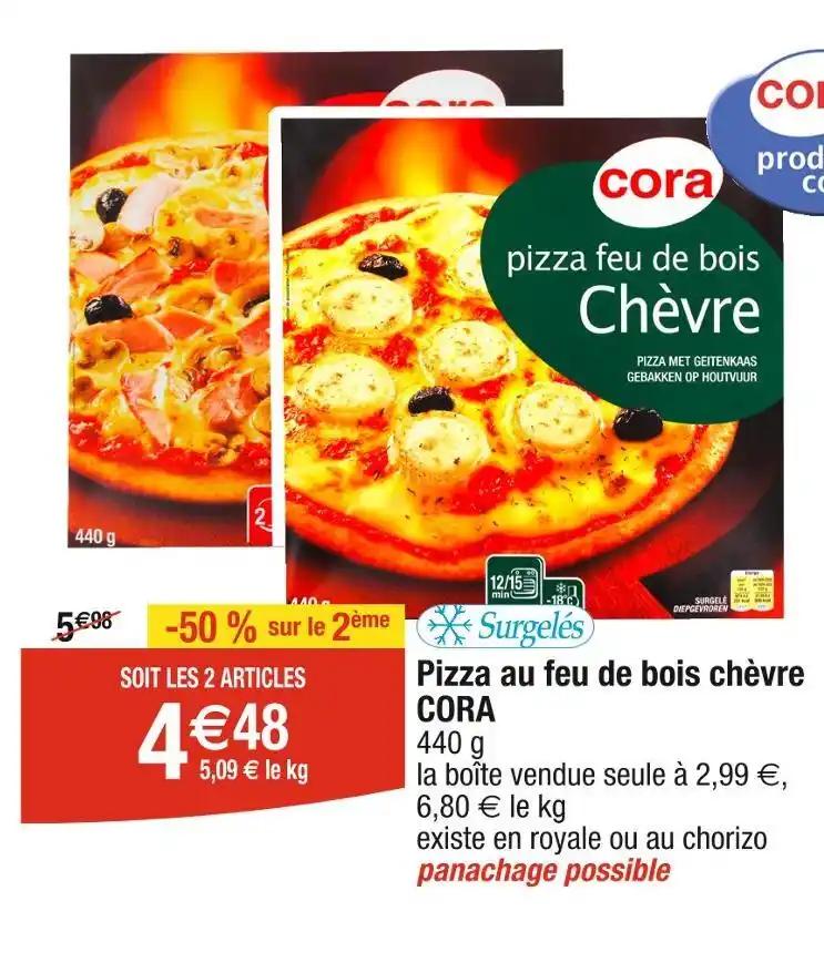 CORA Pizza au feu de bois chèvre