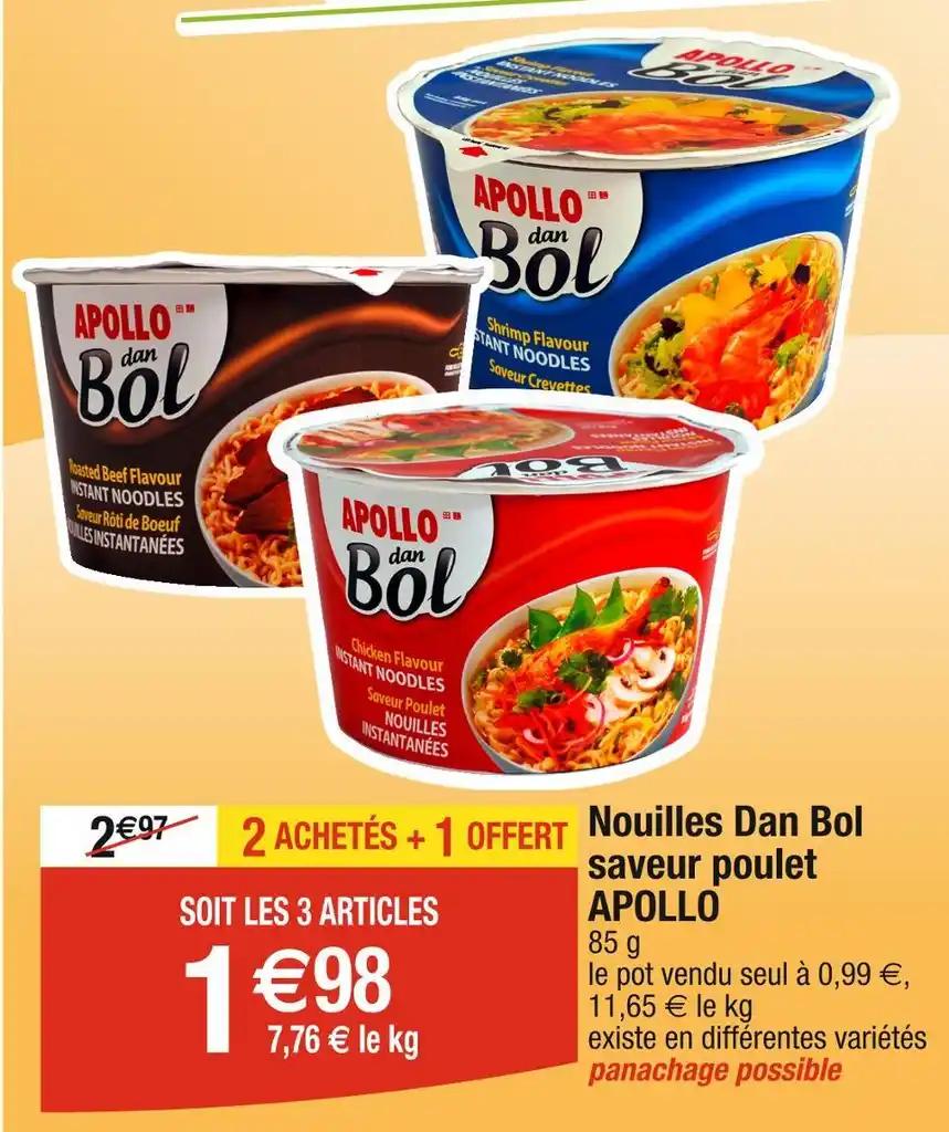 APOLLO Nouilles Dan Bol saveur poulet