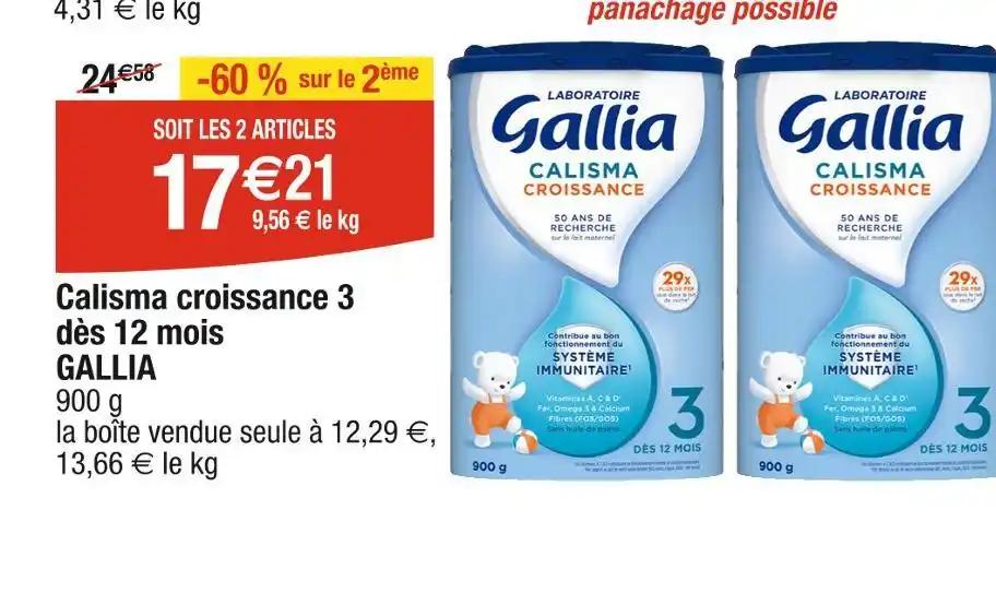 GALLIA Calisma croissance 3 dès 12 mois