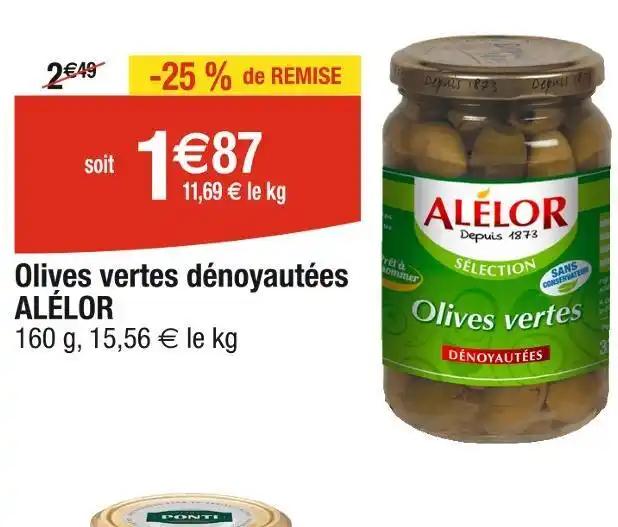 ALÉLOR Olives vertes dénoyautées