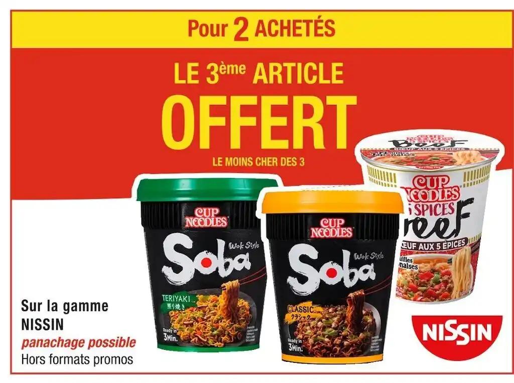 NISSIN Pour 2 ACHETÉS LE 3ème ARTICLE OFFERT Sur la gamme NISSIN