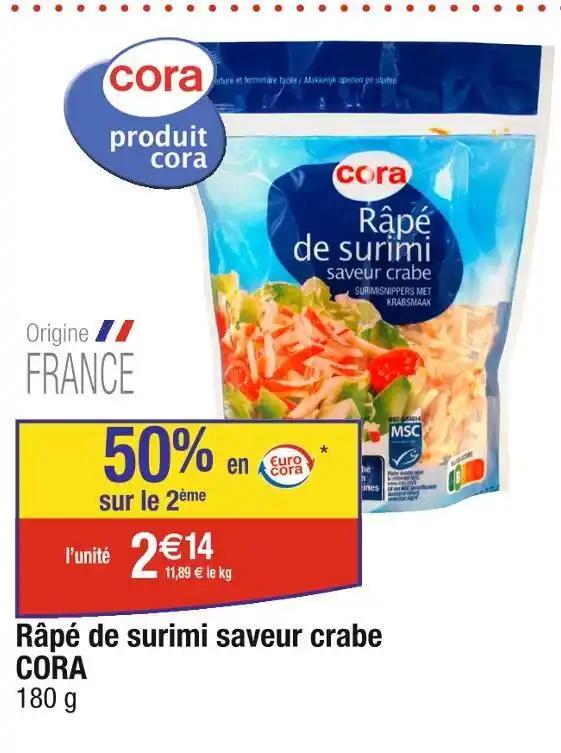 CORA Râpé de surimi saveur crabe
