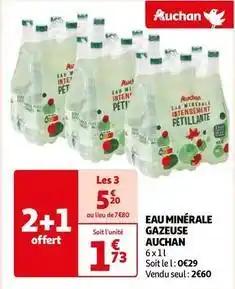 Auchan - eau minérale gazeuse