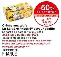 Nestlé - crème aux œufs la laitière saveur vanille