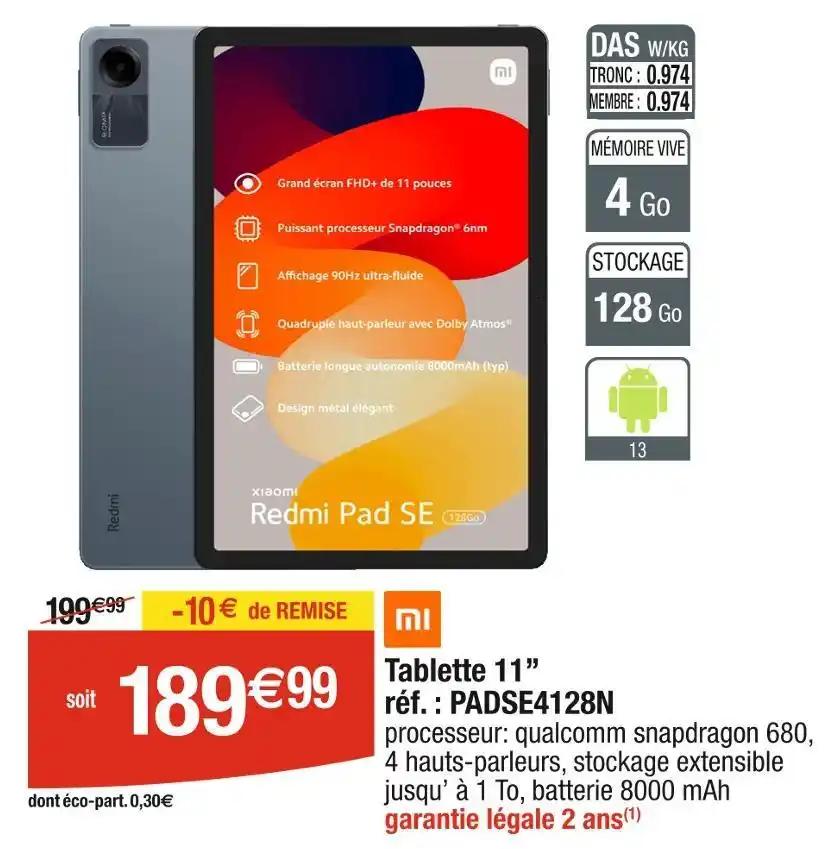 mi Tablette 11’’ réf. : PADSE4128N