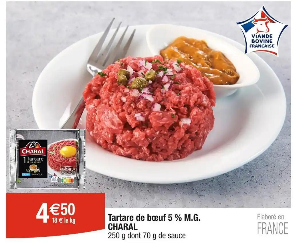 CHARAL Tartare de bœuf 5 % M.G