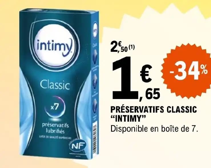 PRÉSERVATIFS CLASSIC "INTIMY"