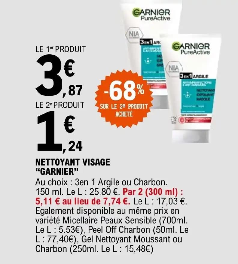 Promotion Exclusives de Nettoyant visage garnier : Découvrez l'Offre incontournable