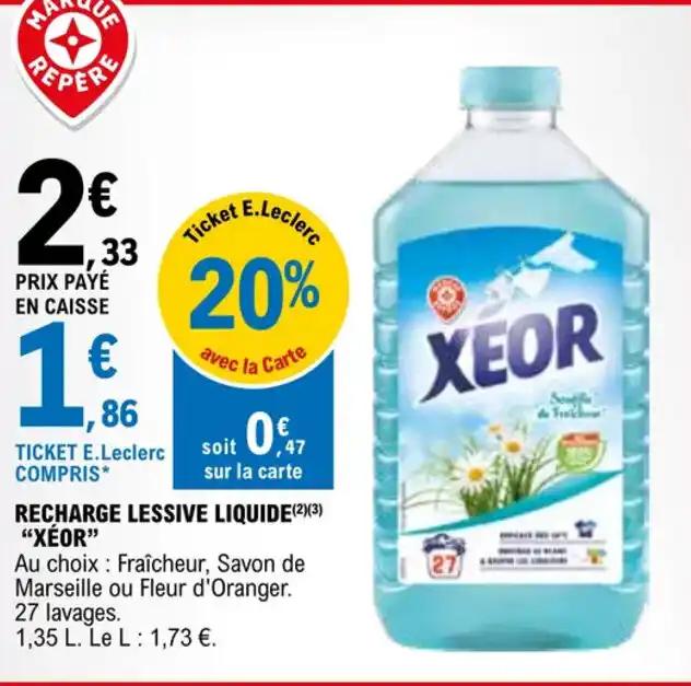 RECHARGE LESSIVE LIQUIDE (2)(3) “XÉOR”