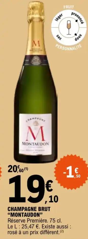 CHAMPAGNE BRUT "MONTAUDON"
