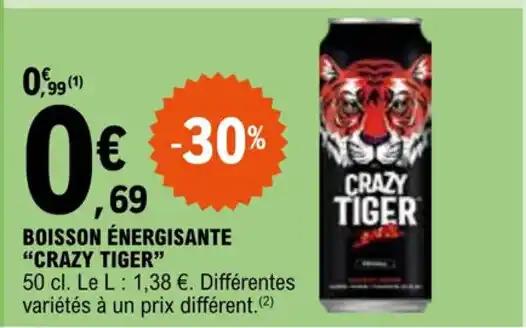 BOISSON ÉNERGISANTE "CRAZY TIGER"