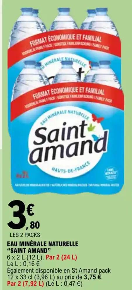 EAU MINÉRALE NATURELLE "SAINT AMAND"