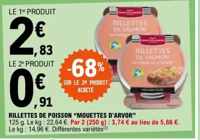 RILLETTES DE POISSON "MOUETTES D'ARVOR"