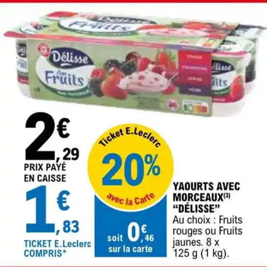 YAOURTS AVEC MORCEAUX (3) "DÉLISSE"